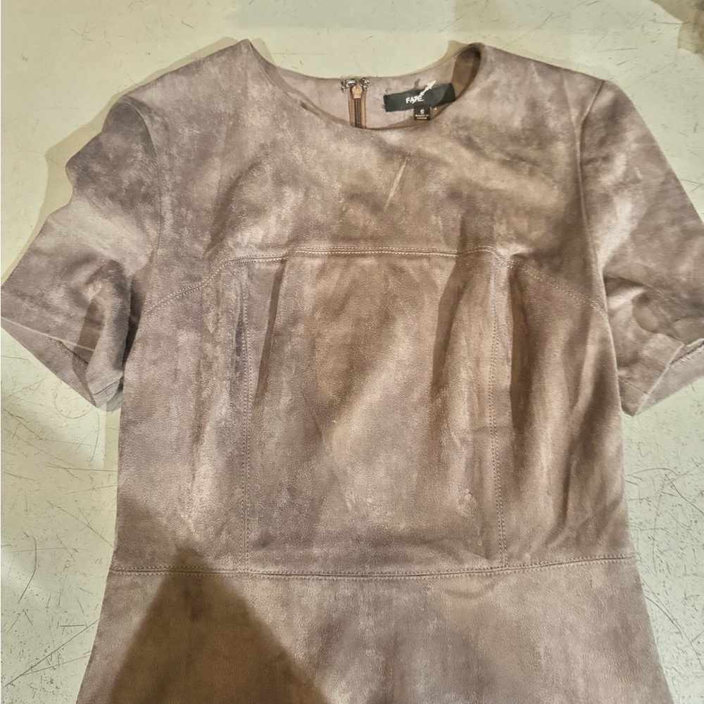 Fate Tan Boxy Midi Dress with Short Sleeves